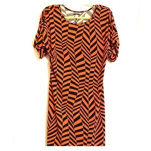 Orange & black haani dress